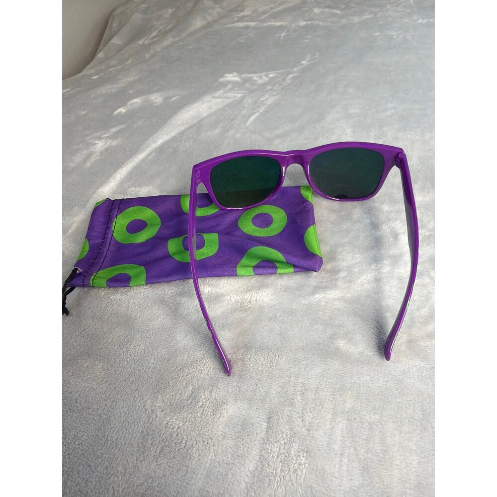 Phish Fishman Donut Sunglasses Mirrored Pink Gold Lens Jam Band Pouch Lot Merch - Picture 3 of 4